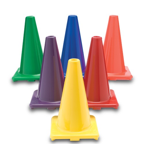Cone Markers for marking boundries or playing fields. Great for sports or play therapy in physical therapy.