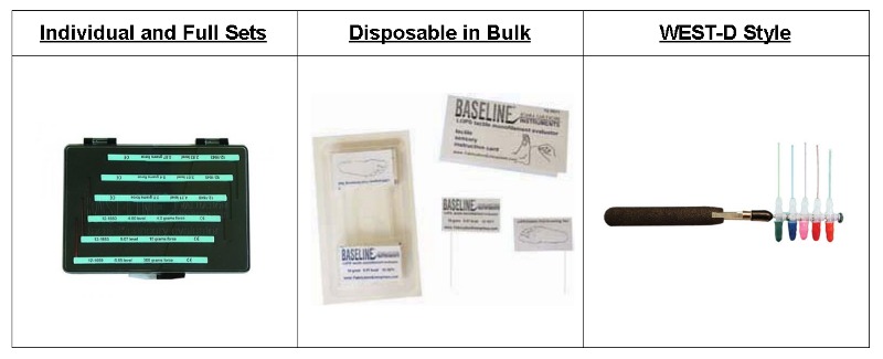 Baseline Monofilaments for Tactile Sensory Evaluation