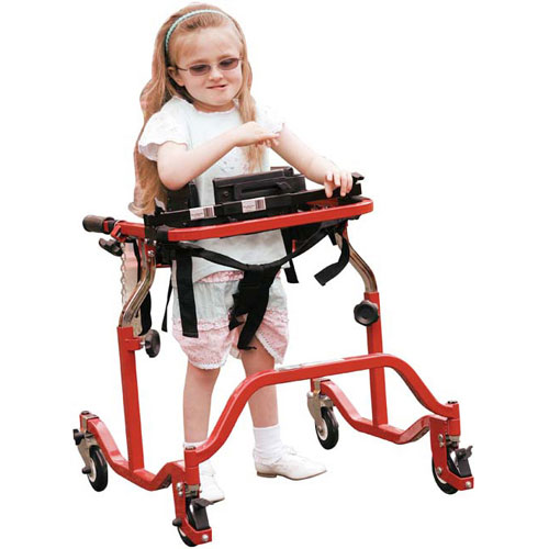 Walking aids like gait trainers available for adults and children.