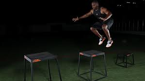 Find top athletic training products like jump boxes, weights, and jump ropes.